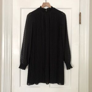 Sezane black polka dot dress